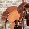 Sunflower New saddle Custom Ranch cutter. 16" seat. - Image 2